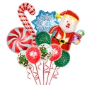 Christmas balloon set with Santa Claus, candy cane, and snowflake foil balloons - Gift Santa