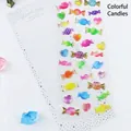 Sparkly crystal stickers featuring colorful candy and heart patterns for DIY crafts - Colorful Candy