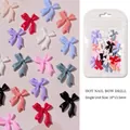 30pcs nœuds en résine aurore pour nail art en couleurs macaron variées 10x13.5mm - 05 Nouveau Nœud à Ruban / 30 Pièces/Paquet