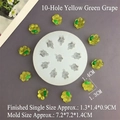 Silicone mold with 10 cavities for DIY grape resin and fondant cake decoration - 10-Hole Green Grape Mold