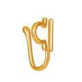 Polished gold U-shaped non-piercing nose ring for women and men in a minimalist style - Libra / Gold