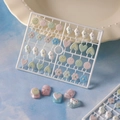 Pastel resin nail charms featuring smiley faces, stars, and flowers on a white base - Smilie Cloud Flower Mixed Set (TX-070)