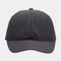 Detail of dark gray quick-dry baseball cap featuring six-panel construction and eyelets - Adjustable / Gray
