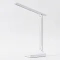 Foldable white LED desk lamp with minimalist adjustable head for eye protection and reading - Non-rotating Plug-in Single Color-With Cable