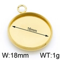 Base per ciondolo tondo dorato in acciaio inossidabile 16mm per gioielli fai da te - Oro 18mm