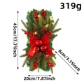 LED Christmas Teardrop Swag with pinecones berries and red bow for door decor - K1-33 Spruce Faux Pine Cone Swag Tree