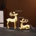 Modernes goldenes Hirsch-Skulpturen Set für luxuriöse Heim- und Bürodekoration - Golden Glück Hirsch - Klein