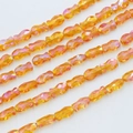 Macro di perline di cristallo a forma di pesce arancione AB 6x10mm per gioielli fai-da-te - 6*10mm (circa 50 Pezzi) / Rosso Rosa Oro Profondo
