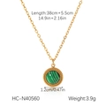 Specifiche dettagliate della collana vintage in malachite con dimensioni e peso - Collana in Malachite (HC-N40560)