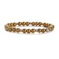 Magnetic therapy beaded bracelet with alternating gold and silver 6mm metal beads - 6MM Gold Hematite