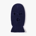 Winter Sturmhaube in Navyblau gestrickt mit Drei-Loch-Design für Outdoor Skisport - Einheitsgröße / Marineblau
