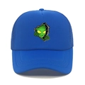 Detail der blauen Trucker-Cap mit atmungsaktivem Mesh-Rücken und verstellbarem Verschluss - M (56-58cm) / Königsblau