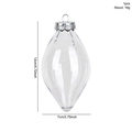 Ornamento natalizio in PET trasparente a forma di goccia 12cm x 7cm decorazione singola - Goccia d'Acqua Trasparente / 1 Pezzo