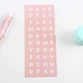 Roze en witte alfabetstickers in crème-stijl voor DIY scrapbooking en planners - Roze Crème