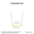 Dettaglio della collana mama placcata in oro 18 carati con misure precise - Stile mama (KN282197-KLX)