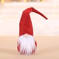 Nordic Christmas gnome plush toy with red felt hat and thick white beard decoration - Red Forest Gnome