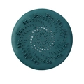 Copertura scarico in silicone verde scuro con fori filtro a spirale anti-intasamento - Verde Rotondo