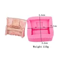 Pink piano shaped silicone mold with 110g clay craft sample for DIY aromatherapy stone - Vintage Piano / Pink