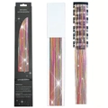 Rainbow glitter hair tinsel kit with 12 clips and 16 strands per 60cm hair extension - 6 Pieces Set / Seven Colors (6-Piece Set)