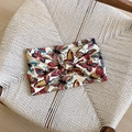 Diadema ancha de yoga con estampado de mariposas coloridas en suave tejido elástico - Diadema de Mariposa Roja
