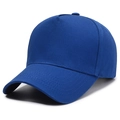 Dunkelblaue 5-Panel-Struktur-Baseballkappe für Damen und Herren mit gebogenem Schirm - Verstellbar / Königsblau