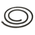Minimalist black stainless steel Cuban link chain necklace with secure lobster clasp - 6mm Black Necklace