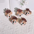 Five pieces of handmade wool felt reindeer heads for Christmas DIY and crafts - 5 Pcs/Pack / Felt Reindeer Head