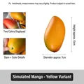 Realistic artificial yellow mango model for home decor and photography props - Yellow Mango