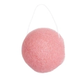 Rosa kugelförmiger Konjac-Reinigungsschwamm mit Wabenstruktur und weißer Aufhängeschur - Nur Ring / Kirschblütenrosa
