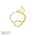 Bracciale a catena serpente bicolore in acciaio inossidabile con design a nodo - Oro 18K / Bicolore (Oro e Argento)