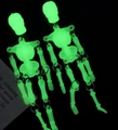 Orecchini a pendente a forma di scheletro verde neon per Halloween con resina luminosa - Verde Luminoso