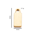 Minimalist gold rectangular 10x4mm stainless steel jewelry tag pendant for DIY crafts - Gold Color 4x10mm Rectangle