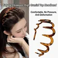 Tortoise shell wave sawtooth headband for hair styling and creating high cranial top - Amber Headband