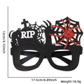Halloween eyewear featuring RIP tombstone, black cat, and spider web felt frames - Red Spider RIP