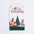 Christmas paper gift tags with Merry Christmas text, Santa, and tree patterns - Christmas Tree Letters (White Card)
