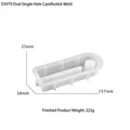 Ovaler Einzelloch Kerzenhalter Silikonform, halbtransparentes DIY Epoxidharz Werkzeug - Ovales Einloch-Kerzenständer-Form
