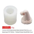 Bent Christmas hat silicone mold with knit texture detail for DIY candle crafts - No.1 Curved Christmas Hat 52g