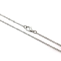 Adjustable silver 14k gold-plated DIY chain necklace with lobster clasp and O-ring - White K Copper Clad Iron Chain Necklace 50cmx2mm