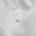 Macro detail of S925 sterling silver connector with clear zircon for DIY jewelry making - Silver White Rhinestone