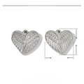 Pair of stainless steel irregular heart wing pendants for DIY jewelry 18mm x 16mm - Winged Heart Style (VG336)