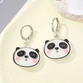 Orecchini creativi in acrilico con panda fantasma per donna con design a cartone animato - Testa di Panda