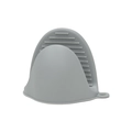 Gray silicone oven mitt with non-slip ridges and hanging hole for kitchen use - 7C Light Gray