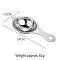 304 stainless steel egg white separator with long handle and ergonomic hanging hole design - Egg White Separator [304 Material]