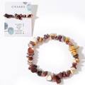 Bracciale chakra in pietre naturali irregolari con scheda descrittiva del prodotto - Sette Chakra-Con Carta