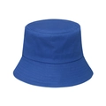 Close-up of royal blue cotton bucket hat with six-row decorative stitching on the brim - 58cm / Royal Blue