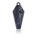 Pendentif cercueil noir gothique avec croix 3D pour la création de bijoux DIY - Croix Noire Émail Noir