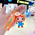 Creepy Chucky horror doll keychain featuring an orange lucky silicone strap for bags - Orange Red Figure (B208-3) / Single Piece