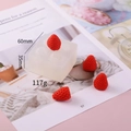 DIY silicone mold for bread squishy toys with strawberry shape and 60mm outer diameter - E42 Medium 4-Cavity Strawberry