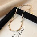 Elegant bead necklace with agate, pearls and crystals in vintage Chinese luxury style - 1# Necklace-Colorful-Geometric