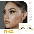 Gilding freckle face tattoo sticker VS-021 with golden teardrops for makeup party - VS021 (Gold Teardrop Decor)